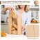 Funcoo 50 Pcs Paper Bread Bags for Home Sourdough Bread Bakery Storage Bags with Window Large Bakery Loaf Bags for Baked Goods Packaging Label Seal sticker included