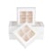 GRETEL BAKING Treat Boxes 24 ct 6 x 6 x 24 in Bakery Boxes with Windows and Dividers for Candy Cookies Cupcakes or Bakery Desserts Chocolate Treats and Baked Goods Packaging for Gifting