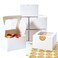 Huoshange Cookie Boxes with Window 45x45x3 Inch50 PackWhite Bakery BoxesMini Treat Boxes for Mini Bundt Cake and Individual Cheesecakes