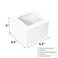 Huoshange Cookie Boxes with Window 45x45x3 Inch50 PackWhite Bakery BoxesMini Treat Boxes for Mini Bundt Cake and Individual Cheesecakes