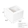 Huoshange Cookie Boxes with Window 45x45x3 Inch50 PackWhite Bakery BoxesMini Treat Boxes for Mini Bundt Cake and Individual Cheesecakes