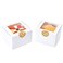 Huoshange Cookie Boxes with Window 45x45x3 Inch50 PackWhite Bakery BoxesMini Treat Boxes for Mini Bundt Cake and Individual Cheesecakes