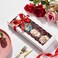 JCXPACK 50PCS 12 x 5 x 15 inches AutoPopup One Piece Premium Cookie Boxes Mini Strawberry Boxes Bakery Box for Holiday Cookie Gift Sets