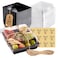 Leafiew 50 Pack Small Charcuterie Boxes with Clear Lids To Go Paper Mini Charcuterie Box Disposable Food Containers 5Inch Dessert Boxes Sandwich Cookie Sushi Cake Slice Strawberries Black
