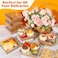 LNDIEHS 20Pcs Small Charcuterie Boxes with Clear Lids Paper Mini Charcuterie Boxes To Go Disposable Food Container with Lid Dessert Boxes for Sandwich Cookie Sushi Cake Slice and Strawberries