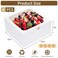 Moretoes 4 Pack Cake Boxes with Window 10x10x5 Inches White Bakery Containers 10 Inch White Cake Carrier Disposable Bakery Boxes for Valentines Day Mothers Day Cake Cupcake Cookie Pie Pastry