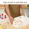 Moretoes 4 Pack Cake Boxes with Window 10x10x5 Inches White Bakery Containers 10 Inch White Cake Carrier Disposable Bakery Boxes for Valentines Day Mothers Day Cake Cupcake Cookie Pie Pastry