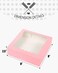 qiqee Autopop up Pink Bakery Boxes 50 Packs Pastry Box 8x8x25 inch Pie Boxes With Window
