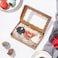 RomanticBaking 15 Pack Brown 7 x 4 38 x 1 12inches Cookies Boxes with Window Bakery Treat Boxes for Macaron Chocolate Truffle cakesicle dount