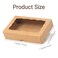 RomanticBaking 15 Pack Brown 7 x 4 38 x 1 12inches Cookies Boxes with Window Bakery Treat Boxes for Macaron Chocolate Truffle cakesicle dount