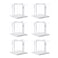 XININSUN 6Pcs clear cake boxes with Ribbon 6inch cake boxes for Christmas Bakery TreatHoliday PastriesGift GivingWhite