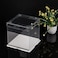 XININSUN 6Pcs clear cake boxes with Ribbon 6inch cake boxes for Christmas Bakery TreatHoliday PastriesGift GivingWhite