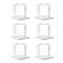 XININSUN 6Pcs clear cake boxes with Ribbon 6inch cake boxes for Christmas Bakery TreatHoliday PastriesGift GivingWhite