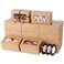 Ybaoo 65 PCS Brown Bakery Boxes with Window 629x354x295 Inches Cookie Pastry Treat Cupcake Cake Dessert Boxes Small Gift Boxes for Party BusinessKraft