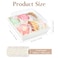 ZORRITA 50 Pack 5 Inch Paper Charcuterie Boxes with Clear Lids Square To Go Cake Slice Containers Small Bakery Boxes for Dessert Cookies Sandwich Strawberries White