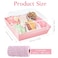 ZORRITA 50 Pack 5 Inch Pink Paper Charcuterie Boxes with Clear Lids Square To Go Cake Slice Containers Small Bakery Boxes for Dessert Cookies Sandwich Strawberries