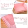 ZORRITA 50 Pack 5 Inch Pink Paper Charcuterie Boxes with Clear Lids Square To Go Cake Slice Containers Small Bakery Boxes for Dessert Cookies Sandwich Strawberries