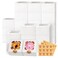 ZYFOTZUN 26pcs White Cookie Boxes with Window 4x4x25 Inches Small Bakery Boxes with 36pcs Stickers for Mini Cake Cookies Treat Dessert Pastry Donuts Macaroon Strawberries Chocolate Cupcakes Candy