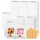 ZYFOTZUN 26pcs White Cookie Boxes with Window 4x4x25 Inches Small Bakery Boxes with 36pcs Stickers for Mini Cake Cookies Treat Dessert Pastry Donuts Macaroon Strawberries Chocolate Cupcakes Candy