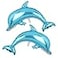 GGDE 2 Pcs Dolphin Shape Splash Giant Foil Mylar Balloons Birthday Party Decorations Gift
