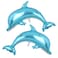 GGDE 2 Pcs Dolphin Shape Splash Giant Foil Mylar Balloons Birthday Party Decorations Gift