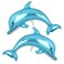 GGDE 2 Pcs Dolphin Shape Splash Giant Foil Mylar Balloons Birthday Party Decorations Gift