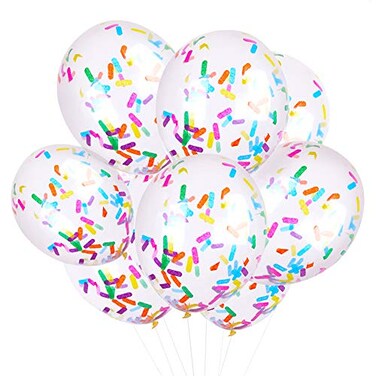 bouti1583 Party Balloon Birthday Balloons Sprinkles Confetti Balloon Pack Ice Cream Sprinkle Balloons24PCS