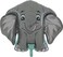 Toyland 40 Grey Elephant Character Foil Kids Party Balloon Party Decorations