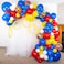 SHIMMER & Shimmer and Confetti Premium 16ft Royal Blue Red Yellow White Hedgehog Action Figure Balloon Garland Kit