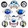 YiYou 8 Pcs Space Balloons 33 Inch Astronaut Mylar Airship Planet Rocket Galaxy Foil Balloons for Outer Space Galaxy Themed Birthday Party Decorations