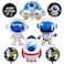 YiYou 8 Pcs Space Balloons 33 Inch Astronaut Mylar Airship Planet Rocket Galaxy Foil Balloons for Outer Space Galaxy Themed Birthday Party Decorations