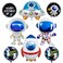 YiYou 8 Pcs Space Balloons 33 Inch Astronaut Mylar Airship Planet Rocket Galaxy Foil Balloons for Outer Space Galaxy Themed Birthday Party Decorations