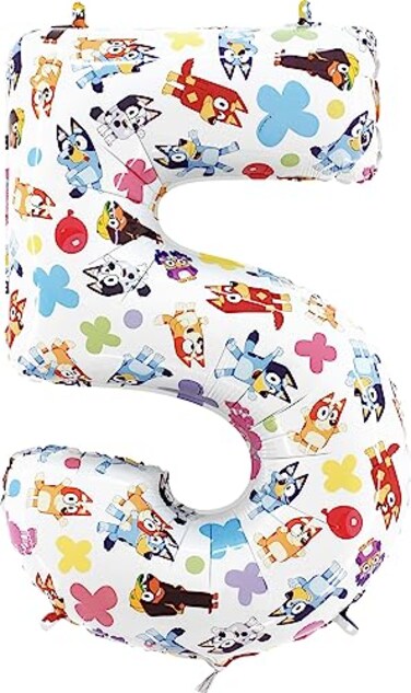 Toyland 26 Inch Bluey Bingo Number Foil Balloon Kids Party Balloons Number 15 Available