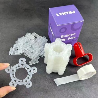 LTHYHJ 80 Balloon Clips and 100 Dots Glue Points and a Tie Connector for wedding parties etc Arch tool