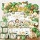 cocomigo 300PCS Safari Baby Shower Decorations 30 Safari Theme Tableware Allin1 Pack Includes Backdrop Tablecloth Balloon Boxes Balloon Kit for Baby Shower Decorations Boy
