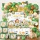 cocomigo 300PCS Safari Baby Shower Decorations 30 Safari Theme Tableware Allin1 Pack Includes Backdrop Tablecloth Balloon Boxes Balloon Kit for Baby Shower Decorations Boy