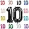 IWERP 10 Balloon Number Black Number 10th Birthday Balloons 40 Inch 10 Years Old Black Birthday Decorations 10th Anniversary Decorations