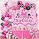 Lazy time Pink Birthday Party Supplies Pink and Black Balloon Arch Garland Kit DecorationsBackdrop for boys Kids