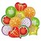 AnnoDeel 12pcs 18 Fruit Balloons Birthday Foil Balloon Candy Color Helium Balloons Party Wedding Supply