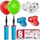 HOMEFAVE Balloon Pump Balloon Arch Kit Set of 8 Balloon Pump Dual Action Hand Held Inflator Pump Includes 2 Air Pump for Balloons 32Ft Balloon Arch Strip 200 Dot Glue