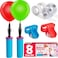 HOMEFAVE Balloon Pump Balloon Arch Kit Set of 8 Balloon Pump Dual Action Hand Held Inflator Pump Includes 2 Air Pump for Balloons 32Ft Balloon Arch Strip 200 Dot Glue