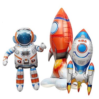 GRAYSPCE Space Rocket Spaceship Balloons Party Decorations Inflatable Astronaut Balloons Medium