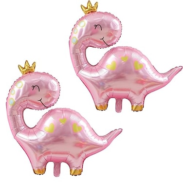 SAMOKA Large Pink Dinosaur Balloons2 PCS 38 Inch Dino BalloonsPink Dinosaur Birthday Decorations