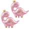 SAMOKA Large Pink Dinosaur Balloons2 PCS 38 Inch Dino BalloonsPink Dinosaur Birthday Decorations