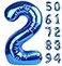 IWERP Navy Blue 2 Balloon Number Balloon 40 Inch Two Number Birthday Decorations Second 2nd Birthday Party Supplies Number 2