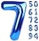 IWERP Navy Blue 7 Balloon Number 40 Inch Nmber Balloons Blue Party Decorations for 7th Birthday