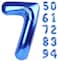 IWERP Navy Blue 7 Balloon Number 40 Inch Nmber Balloons Blue Party Decorations for 7th Birthday