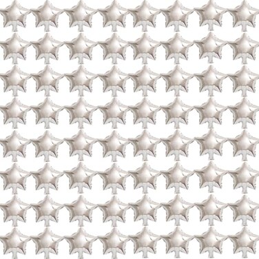 PSKJATIN 50 Pieces Silver Star Balloons 5 Small Silver Foil Star Mylar Balloons for Party Decorations