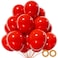 KUULBELA Red Balloon 110pcs Red Latex Balloons12 inch for Birthday Valentines Day Weddingwith 2 Ribbons
