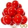 KUULBELA Red Balloon 110pcs Red Latex Balloons12 inch for Birthday Valentines Day Weddingwith 2 Ribbons